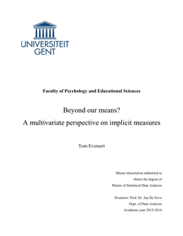 Beyond Our Means? a Multivariate Perspective on Implicit Measures