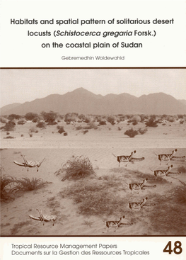 Schistocerca Gregaria Forsk.) on the Coastal Plain of Sudan