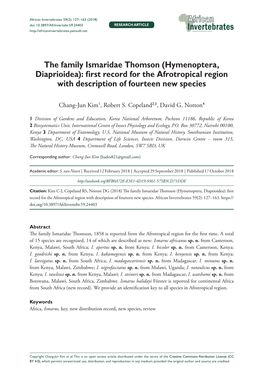 First Record for the Afrotropical Region with Description of Fourteen New Species