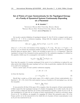 Set of Points of Lower Semicontinuity for the Topological Entropy of a Family of Dynamical Systems Continuously Depending on a Parameter