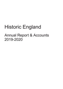 Historic England Annual Report & Accounts 2019-2020