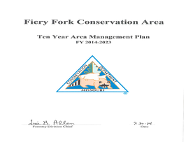 2014 Fiery Fork Conservation Area Management Plan  Page 3