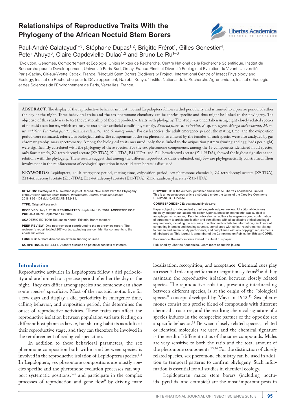 Relationships of Reproductive Traits with the Phylogeny of the African