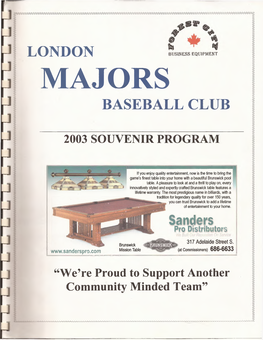 2003 London Majors Program