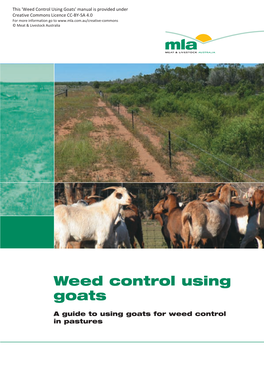 Weed Control Using Goats