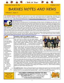 BARNES NOTES and NEWS Volume 1, Issue 6 Free