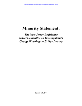 The New Jersey Legislative Select Committee on Investigation's