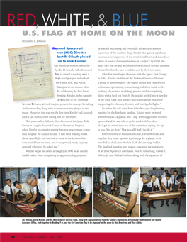 Red, White & Blue- US Flag at Home on the Moon