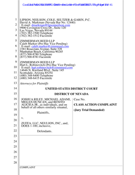 Riley V. Zuffa, LLC and Neulion, Inc