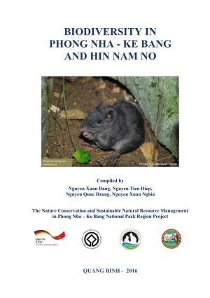 Biodiversity in Phong Nha - Ke Bang and Hin Nam No
