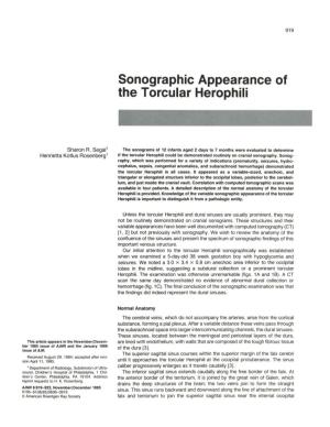 Sonographic Appearance of the Torcular Herophili