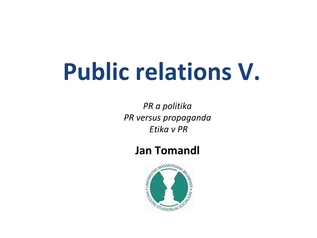 Public Relations V