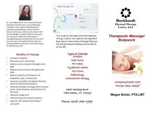 Burkhardt Therapeutic Massage/ Bodywork