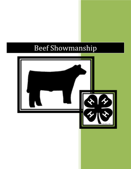 Beef Showmanship Parts of a Steer