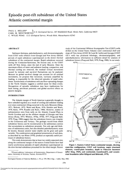 Episodic Post-Rift Subsidence of the United States Atlantic Continental Margin