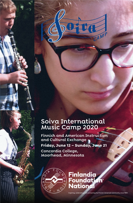 Soiva International Music Camp June 12-21, 2020