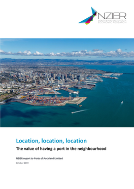 Economic Impact of Port of Auckland-NZIER FINAL.Pdf