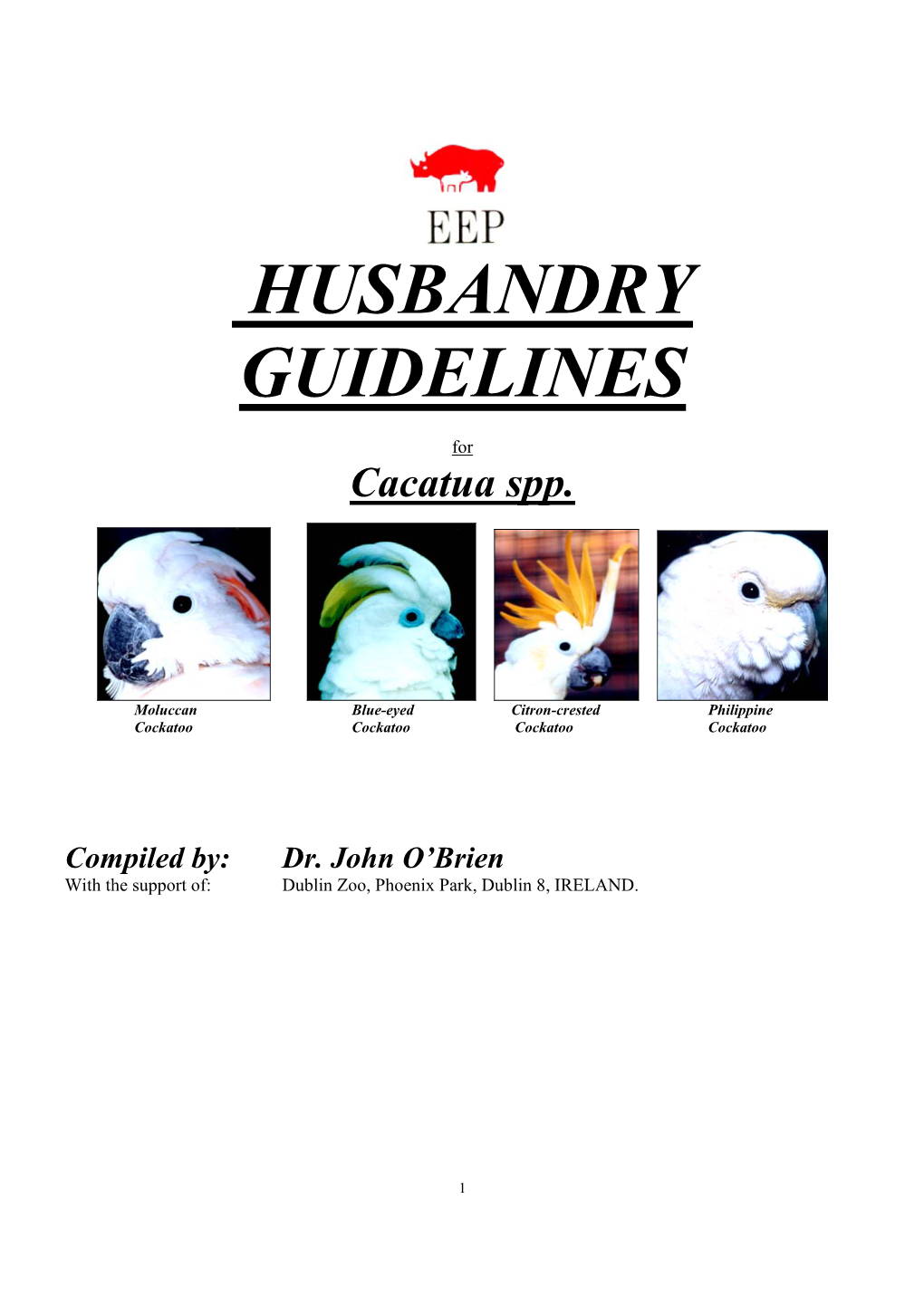 Husbandry Guidelines