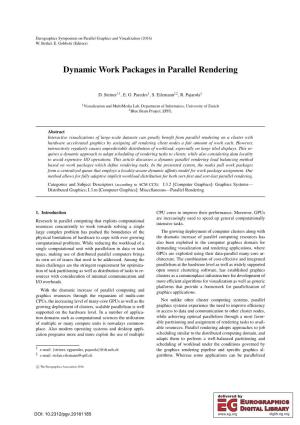 Dynamic Work Packages in Parallel Rendering