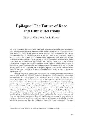 Epilogue: the Future of Race and Ethnic Relations