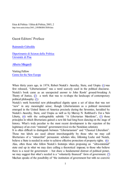 Guest Editors' Preface