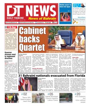 31 Bahraini Nationals Evacuated from Florida of Interest to the Society in Order to Address Them