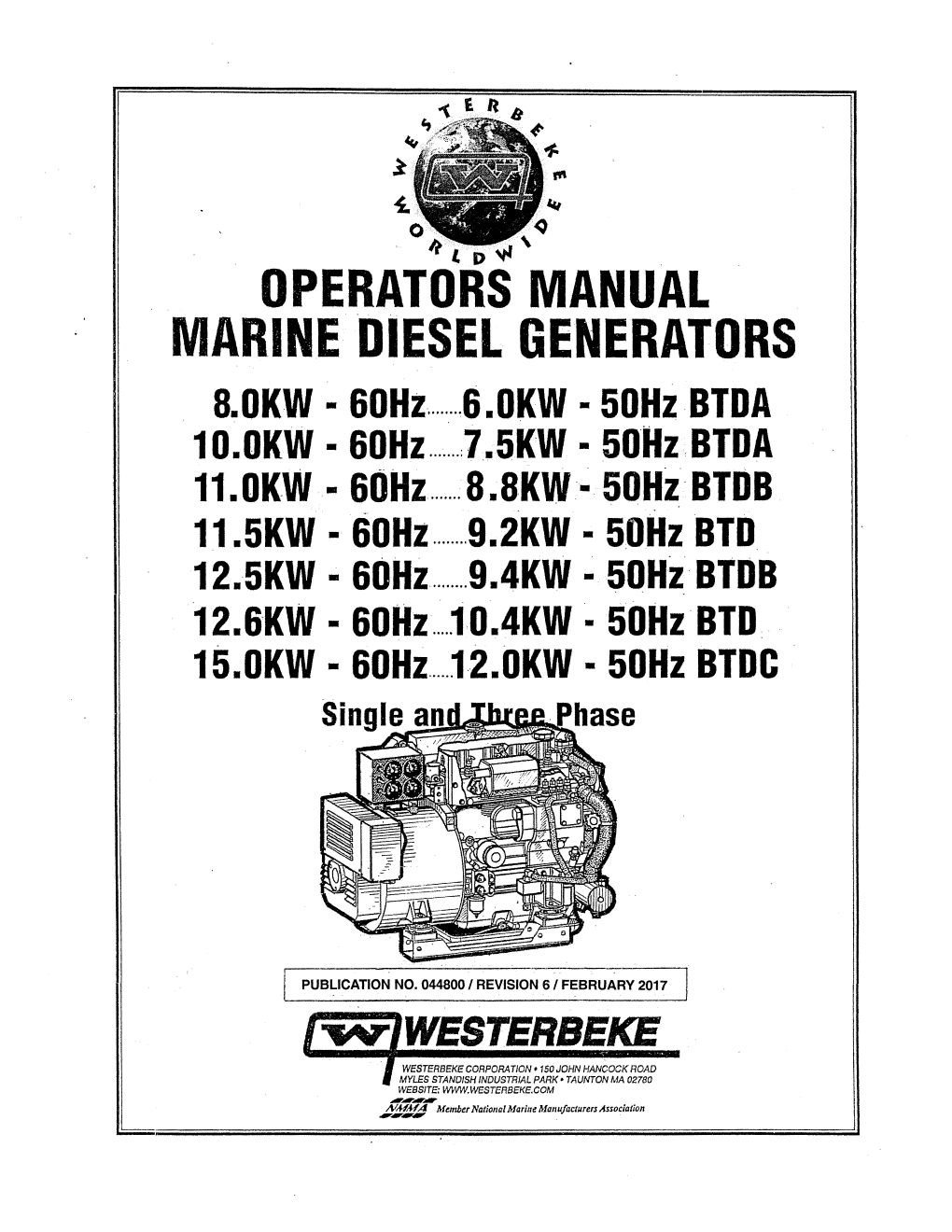 Operators Manual Marine .Diesel Generators