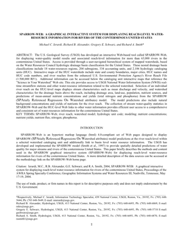 Sparrow-Web: a Graphical Interactive System for Displaying Reach-Level Water- Resource Information for Rivers of the Conterminous United States