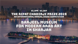 The Rifat Chadirji Prize 2019 an International Annual Ideas Competition Responding to Local Challenges