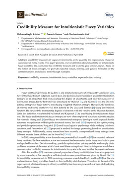 Credibility Measure for Intuitionistic Fuzzy Variables