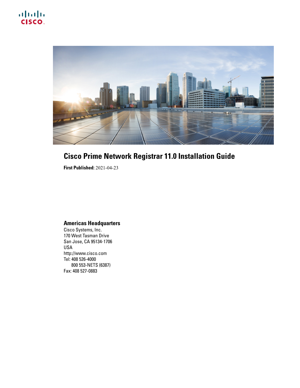 Cisco Prime Network Registrar 11.0 Installation Guide