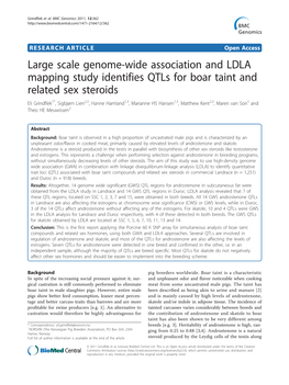 Large Scale Genome-Wide Association and LDLA Mapping Study Identifies