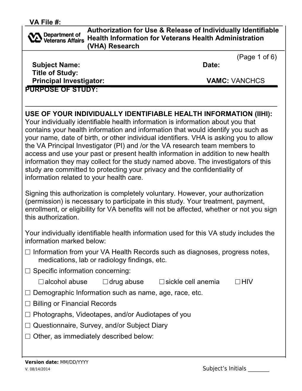 Use of Your Individually Identifiable Health Information (Iihi)