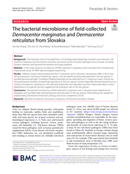 The Bacterial Microbiome of Field-Collected Dermacentor