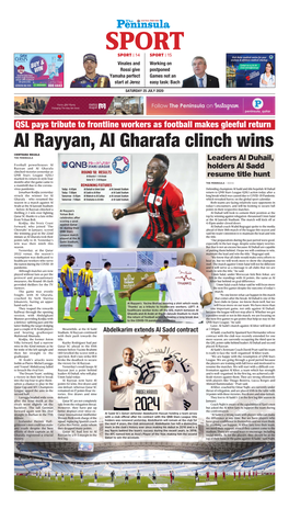 Al Rayyan, Al Gharafa Clinch Wins