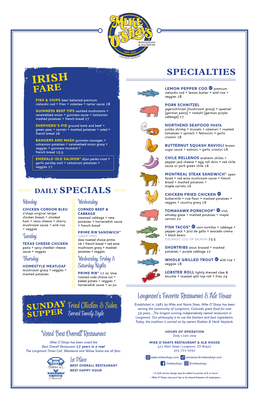 Specialties Daily Specials