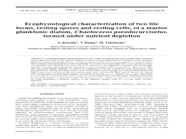 Ecophysiological Characterization of Two Life Forms, Resting Spores and Resting Cells, of a Marine Planktonic Diatom, Chaetocero