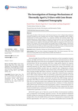 The Investigation of Damage Mechanisms of Thermally Aged 4/3 Glare with Cone Beam Computed Tomography