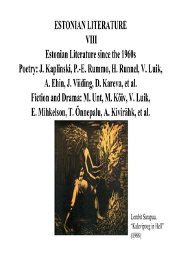 Estonian Literature 8