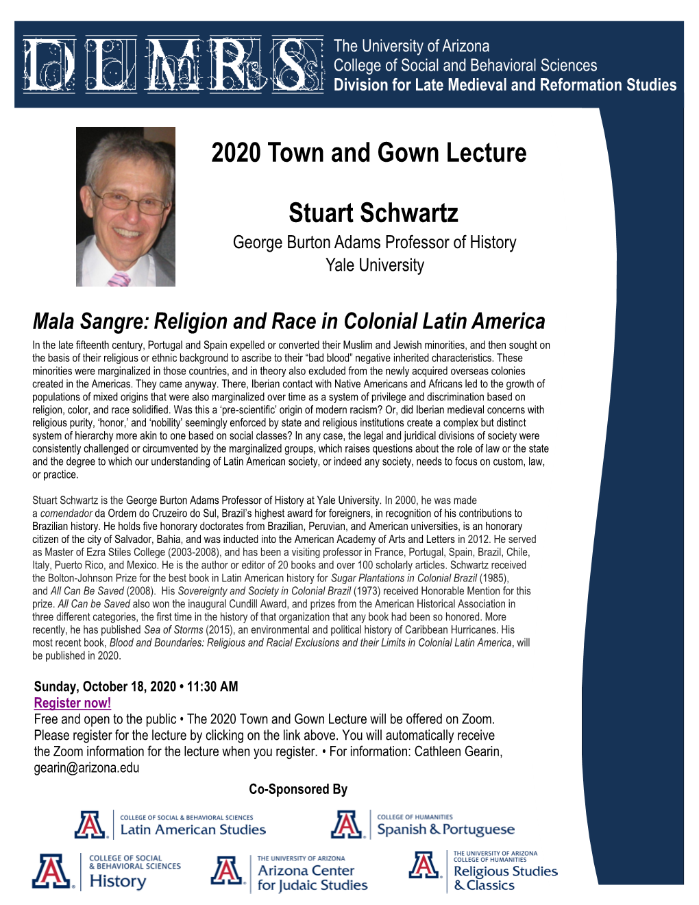 2020 Town and Gown Lecture Stuart Schwartz