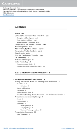 Table of Contents More Information