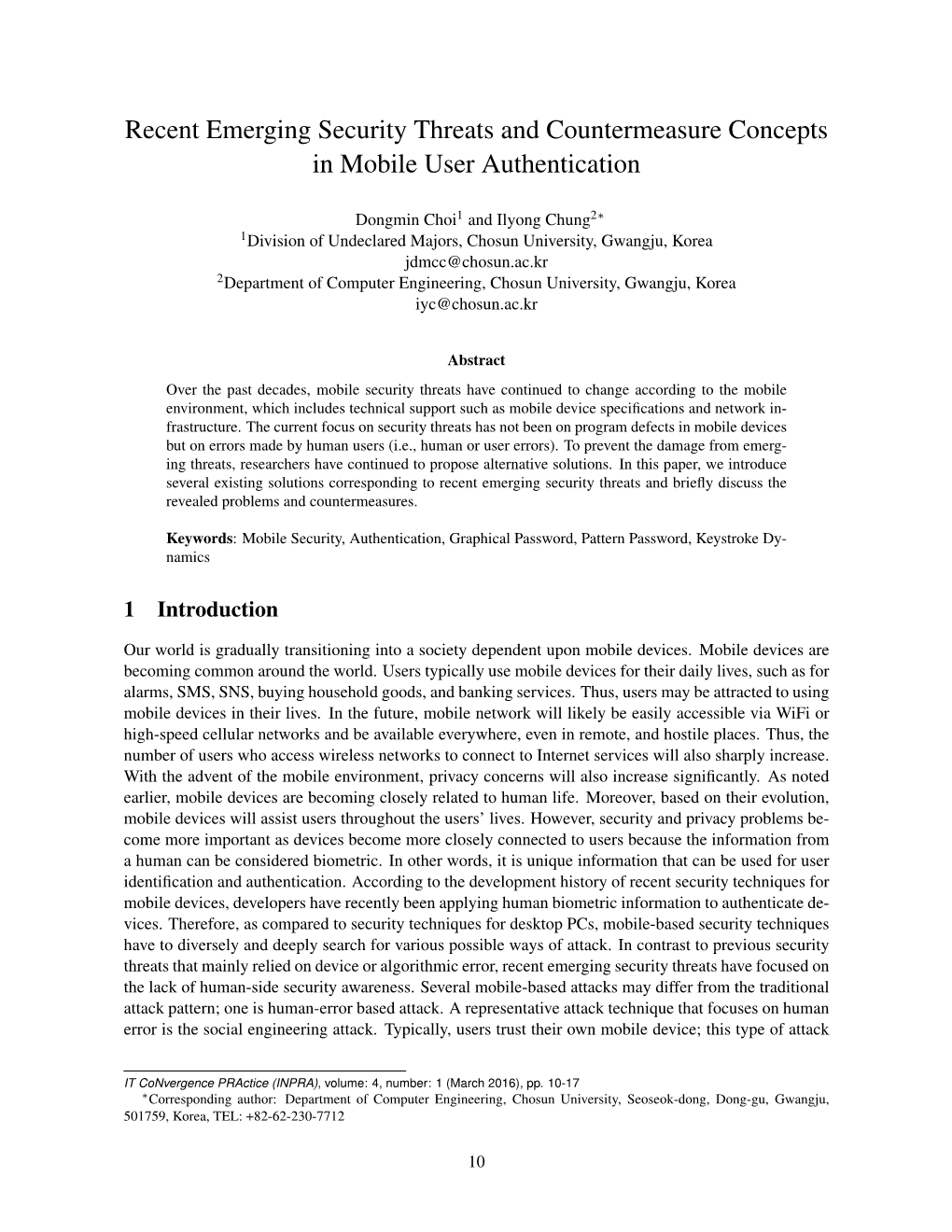 Recent Emerging Security Threats and Countermeasure Concepts in Mobile User Authentication