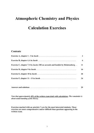 Calculation Exercises with Answers and Solutions
