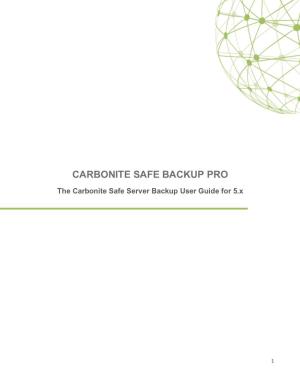 The Carbonite Safe Server Backup User Guide for 5.X