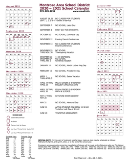MASD Revised 2020-2021 Calendar