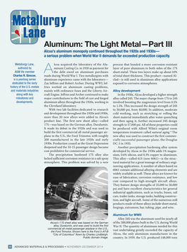 Aluminum: the Light Metal—Part