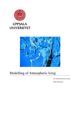 Modelling of Atmospheric Icing