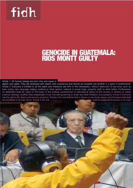Genocide in Guatemala: Ríos Montt Guilty