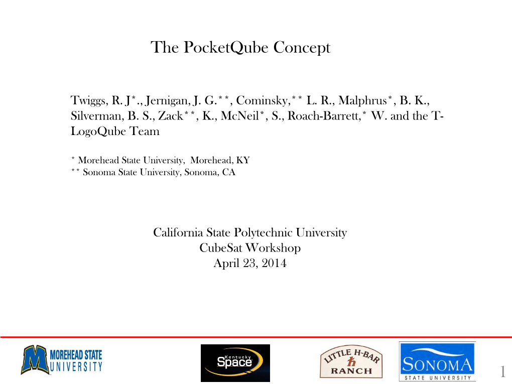 The Pocketqube Concept 1