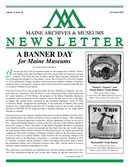 A Banner Day for Maine Museums by Jessica Skwire Routhier